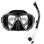 Diving set mask and snorkel Aropec HORNET and ENERGY DRY