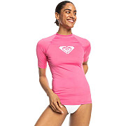 Women's lycra T-shirt Roxy Shocking Pink short sleeve