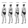 Women's swimsuit Aqua Sphere ESSENTIAL CLASSIC BACK black - DE34