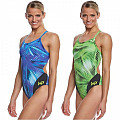 Women's swimwear Michael Phelps MESA LADY MID BACK multicolor/green - DE30