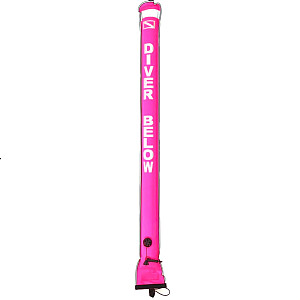 Closed decompression buoy Agama PINK 180 x 18 cm