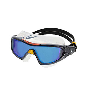 Swimming goggles Aqua Sphere VISTA PRO titanium. mirror glass blue