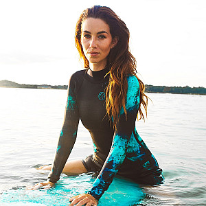 Women's short neoprene Kaiwai BLUE long sleeve