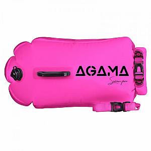 Swimming buoy and dry bag Agama SWIM PRO 28 L - 2 quality - pink