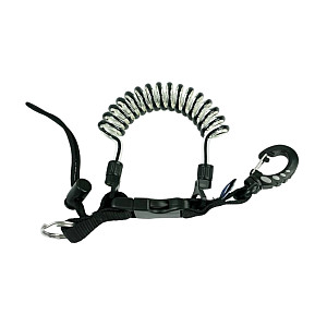Spiral retractor with plastic carabiner