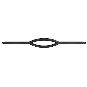 Universal silicone mask strap 16 mm - black