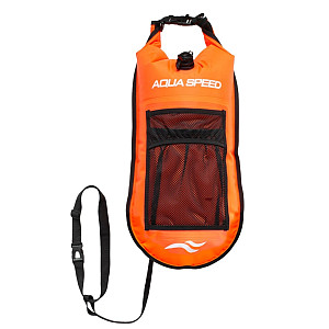 OPEN WATER SWIM swimming buoy with pocket 17l orange
