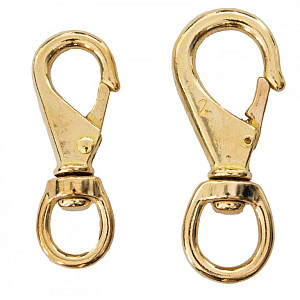 Snap-hook Aropec brass with eye 8 and 9 cm - sale