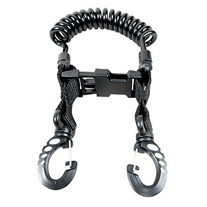 Aropec carabiner with double BLACK spiral