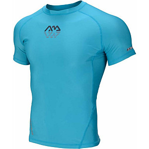Men's lycra T-shirt Aqua Marina SCENE turquoise, short sleeve - M
