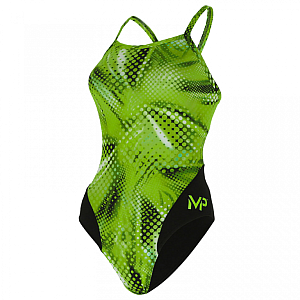 Women's swimwear Michael Phelps MESA LADY MID BACK multicolor/green - DE30