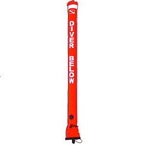 Closed decompression buoy Agama ORANGE 180 x 18 cm