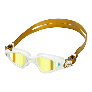 Swimming goggles Aqua Sphere KAYENNE SMALL titanium. gold mirror glass - white/gold