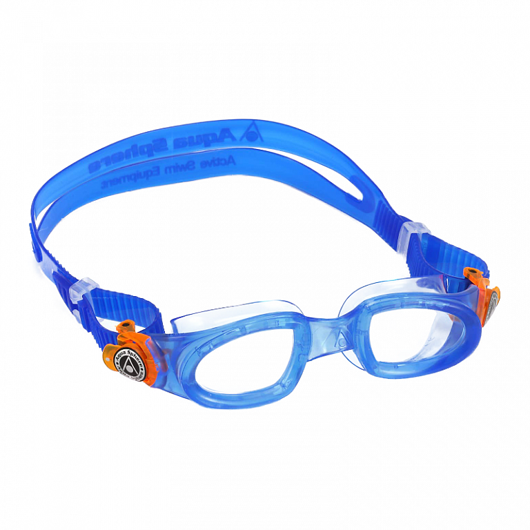 Clear Blue Lens " "Aqua Sphere Moby Kid Swim Goggle 
