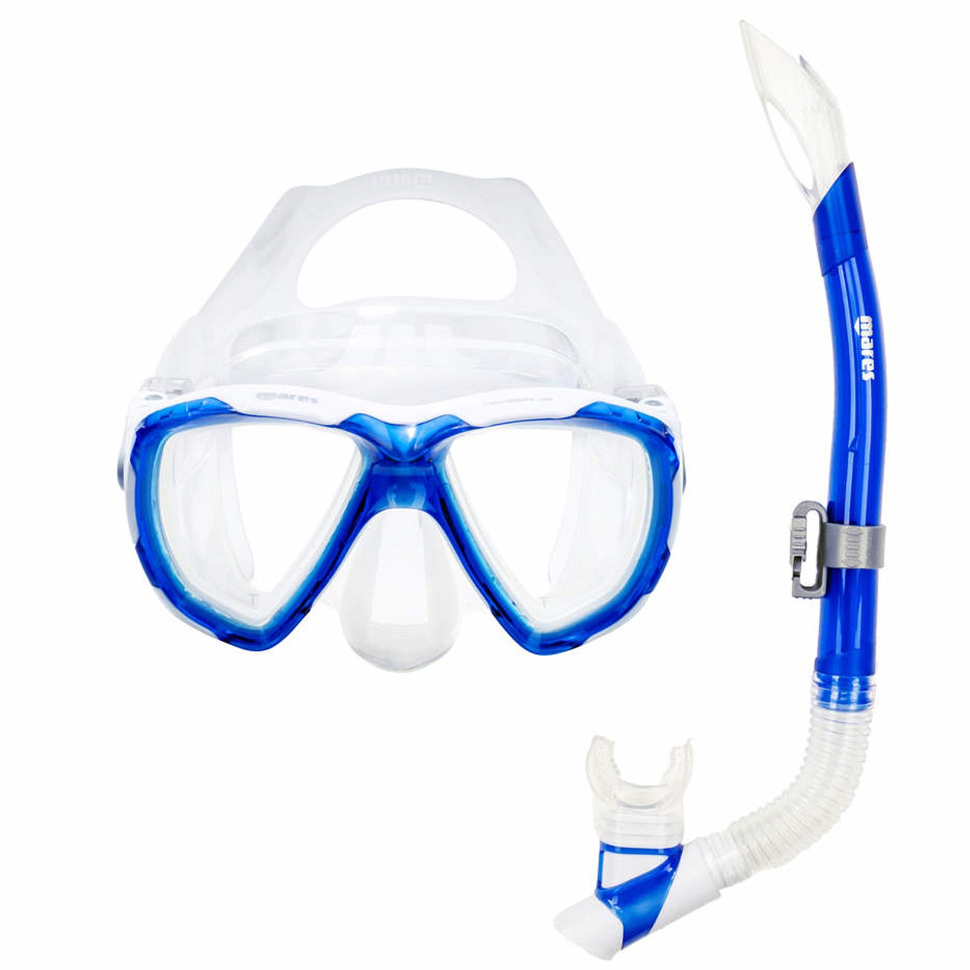 Junior Mask Snorkel Set Beach Dive Pool Snorkelling Childrens Kids Blue By Mares 