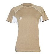 Women's Lycra T-shirt Aqua Lung LOOSE FIT beige/white short sleeve