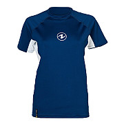Women's Lycra T-shirt Aqua Lung LOOSE FIT blue/white short sleeve