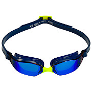 Aqua Sphere XCEED titanium swimming goggles. mirror glass blue