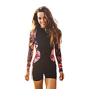 Women's short neoprene Kaiwai PINK long sleeve