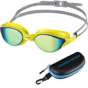 Aqua Speed ​​Vortex Mirror Swimming Goggles with Case Yellow