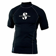 Men's rashguard shirt Scubapro T-FLEX BLACK UPF80, short sleeve