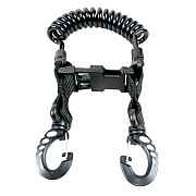 Aropec carabiner with double BLACK spiral