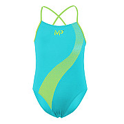 Girls' swimsuit Michael Phelps LUMY Aqua First turquoise/yellow