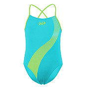 Girls' swimsuit Michael Phelps LUMY Aqua First turquoise/yellow - sale