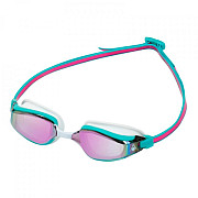 Women's swimming goggles Aqua Sphere FASTLANE titanium. pink mirror glass