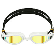 Swimming goggles Aqua Sphere KAIMAN EXO titanium. gold mirror glass