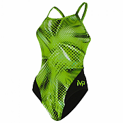 Women's swimwear Michael Phelps MESA LADY MID BACK multicolor/green