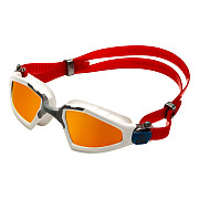 Swimming goggles Aqua Sphere KAYENNE PRO titanium. mirror glasses red