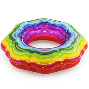 Inflatable ring Bestway 36163 RAINBOW RIBBON TUBE JELLY 115 cm red