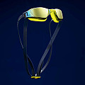 Swimming goggles Aqua Sphere XCEED titanium mirror lenses yellow/black strap - black/black