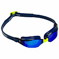 Aqua Sphere XCEED titanium swimming goggles. mirror glass blue