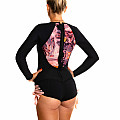 Women's neoprene swimsuit Kaiwai PINK PANTY long sleeve