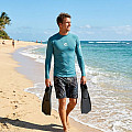 Men's lycra T-shirt RIP CURL WAVES, long sleeve
