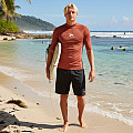 Men's lycra T-shirt RIP CURL WAVES, short sleeve