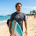 Men's lycra T-shirt RIP CURL WAVES, short sleeve