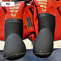 Replacing shoes with socks for a dry suit