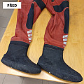 Replacing shoes with socks for a dry suit