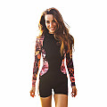 Women's short neoprene Kaiwai PINK long sleeve