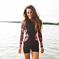 Women's short neoprene Kaiwai PINK long sleeve