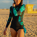 Women's neoprene swimsuit Kaiwai BLUE PANTY long sleeve