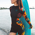 Women's short neoprene Kaiwai ORANGE long sleeve