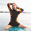 Women's short neoprene Kaiwai ORANGE long sleeve