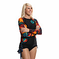Women's neoprene swimsuit Kaiwai ORANGE PANTY long sleeve