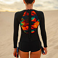 Women's neoprene swimsuit Kaiwai ORANGE PANTY long sleeve