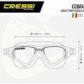 Cressi COBRA XP swimming goggles - blue