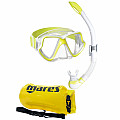 Snorkeling set mask and snorkel Mares WAHOO with bag - neon yellow
